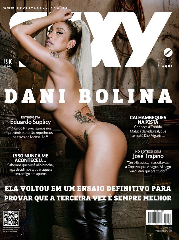 Dani Bolina na revista Sexy abril de 2014