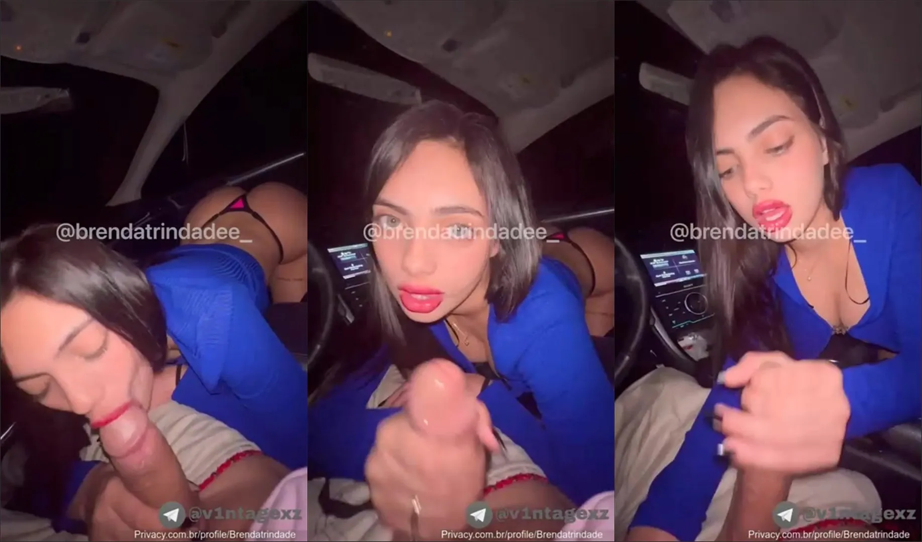 Privacy Brenda Trindade dentro do carro chupando a piroca